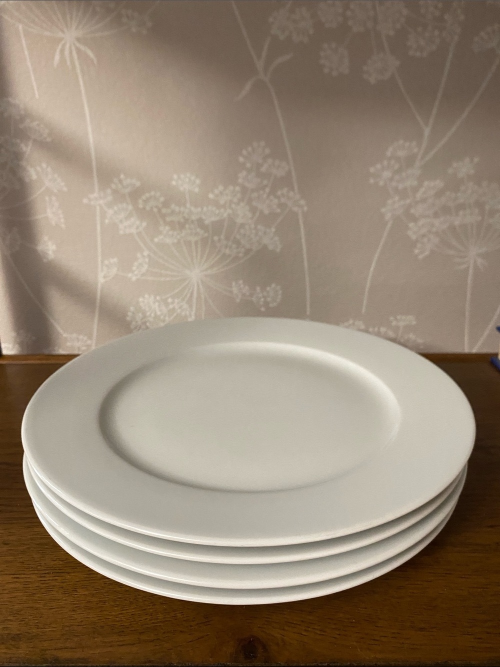 IKEA White Ceramic Dinner Plates - Set of 4